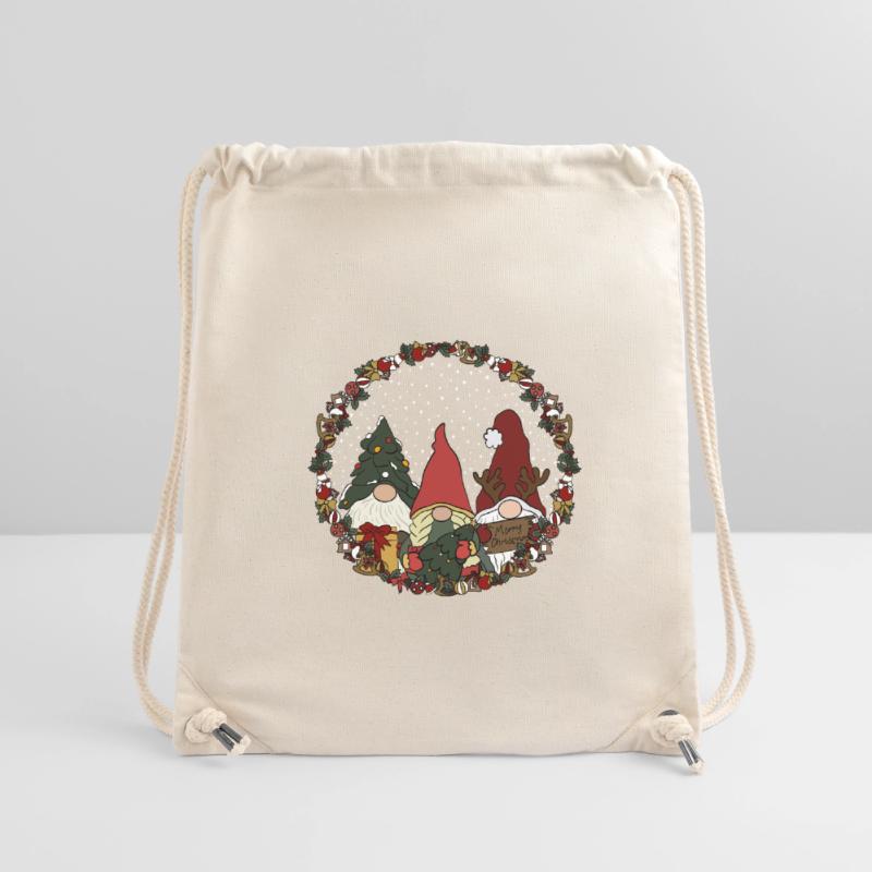 Wichtel  im Weihnachtskranz Stanley/Stella recycelter Gym Bag