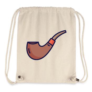 Nautic Design Heritage Pipe Illustration - Stanley/Stella Recycled Gym Bag - natural - Front