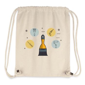 Pinceau central et outils de peinture bricoleur  - Sac à cordon recyclé Stanley/Stella - blanc naturel - Devant