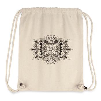mehndi inspired ornament with fine lines - Stanley/Stella Recycled Gym Bag - natural - Front