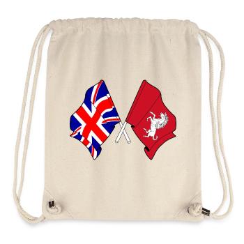 Kent Flag + Great Britain Flag - Stanley/Stella Recycled Gym Bag - natural - Front