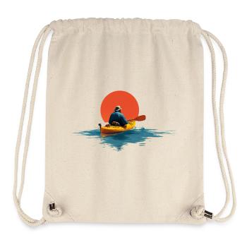 Paddlers in the sunset - Stanley/Stella Recycled Gym Bag - natural - Front