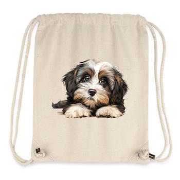 Chien havanais - Sac à cordon recyclé Stanley/Stella - blanc naturel - Devant