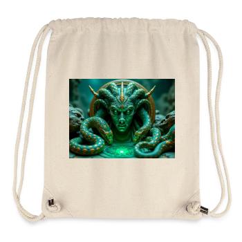 Medusa, schlangenhaarige Gorgone mit versteinerndem Blick - Stanley/Stella recycelter Gym Bag - Naturweiß - Vorne