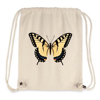 Yellow Black Butterfly Wings - Stanley/Stella Recycled Gym Bag - natural - Front