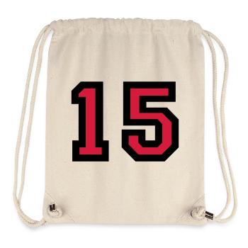 The number 15 - number fifteen - Stanley/Stella Recycled Gym Bag - natural - Front