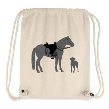 Dog and horse - Western rider - Stanley/Stella Recycled Gym Bag - natural - Front
