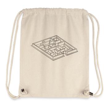 labyrinth maze puzzle brain gehirn denksport iq27 - Stanley/Stella recycelter Gym Bag - Naturweiß - Vorne