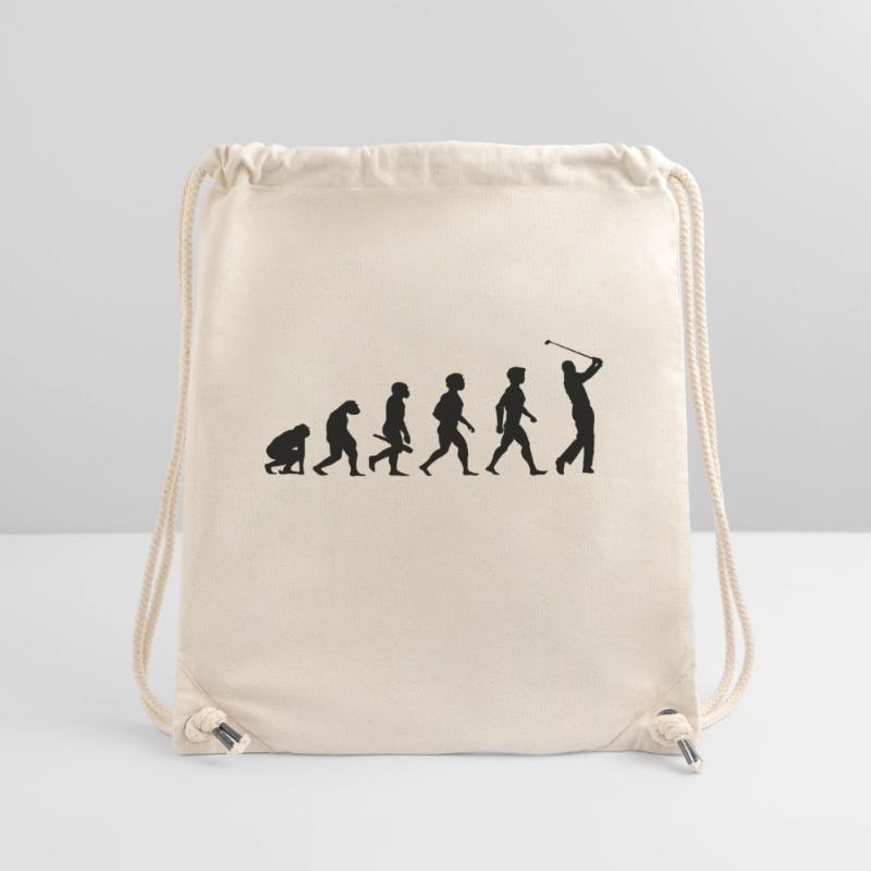 Evolution Golf Golfer Golfer Terrain de golf Sac à cordon recyclé Stanley/Stella