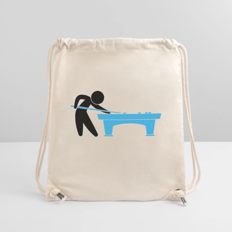 A pool player is on the pool table Stanley/Stella Recycled Gym Bag