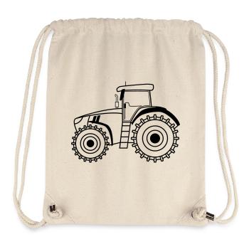 Traktor Symbol Umriss Landwirtschaft - Stanley/Stella recycelter Gym Bag - Naturweiß - Vorne