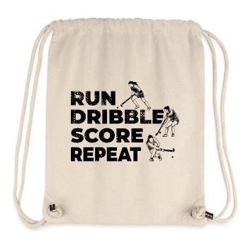 Run Dribble Score Repeat - Stanley/Stella recycelter Gym Bag - Naturweiß - Vorne