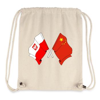 Flag Poland, flag China - Stanley/Stella Recycled Gym Bag - natural - Front