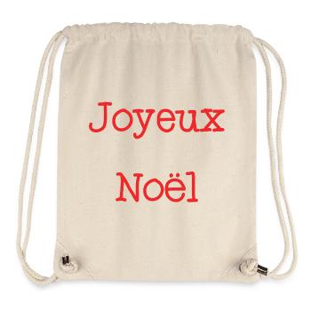 CHRISTMAS. MERRY CHRISTMAS. MERRY CHRISTMAS. NEW YEAR’S DAY - Stanley/Stella Recycled Gym Bag - natural - Front