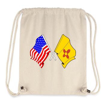 Flag USA and state of New Mexico crossed - Stanley/Stella Recycled Gym Bag - natural - Front
