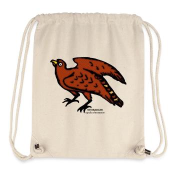 Aigle d’or Eagle Inn Montagnes ancienne illustration - Sac à cordon recyclé Stanley/Stella - blanc naturel - Devant