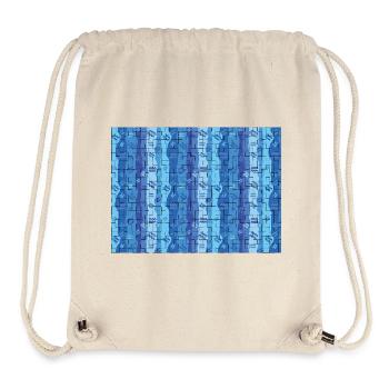 Aquarius Gekachelte Streifen - Stanley/Stella recycelter Gym Bag - Naturweiß - Vorne