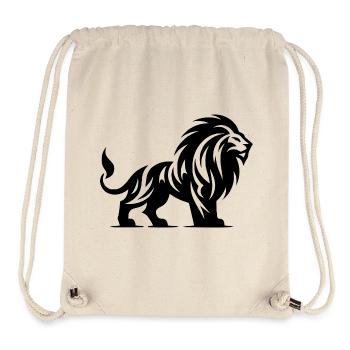 Tribal Löwe mit Mähne - Stanley/Stella recycelter Gym Bag - Naturweiß - Vorne