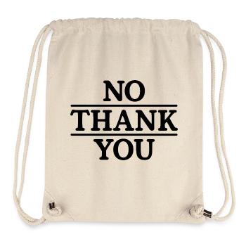 No Thank You - Stanley/Stella Recycled Gym Bag - natural - Front