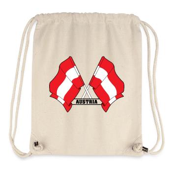 Austria Crossed Flags - Stanley/Stella Recycled Gym Bag - natural - Front