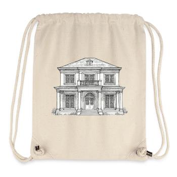 Villa façade drawing vintage style - Stanley/Stella Recycled Gym Bag - natural - Front