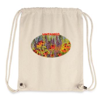 Indompté - Prairie vibrante d’échinacées sauvages - Sac à cordon recyclé Stanley/Stella - blanc naturel - Devant