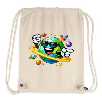 Weltraumreise der Erde Sonnenbrille - Stanley/Stella recycelter Gym Bag - Naturweiß - Vorne