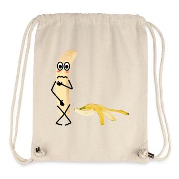 Humorvoller Bananen-Charakter - Stanley/Stella recycelter Gym Bag - Naturweiß - Vorne