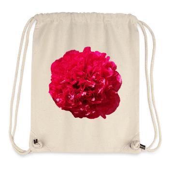 Bluete Pfingstrose rot - Stanley/Stella recycelter Gym Bag - Naturweiß - Vorne