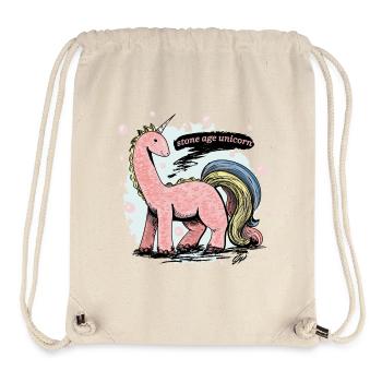 Steinzeit Einhorn - Stanley/Stella recycelter Gym Bag - Naturweiß - Vorne