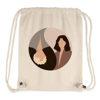 Couple Brunette and Blonde - Stanley/Stella recycelter Gym Bag - Naturweiß - Vorne