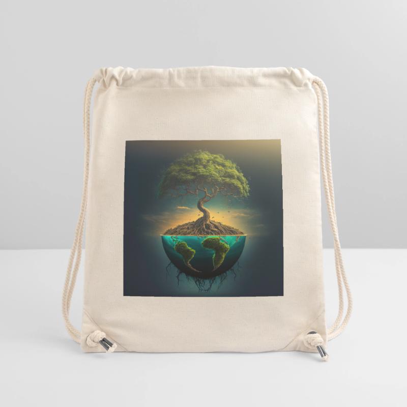 World Tree: Tree over half a sphere Stanley/Stella Recycled Gym Bag