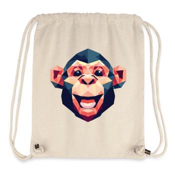 Singe polygonal - Sac à cordon recyclé Stanley/Stella - blanc naturel - Devant