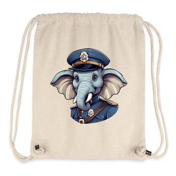 Elephant Policeman - Stanley/Stella Recycled Gym Bag - natural - Front