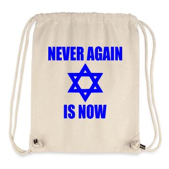 Never again is now - Stanley/Stella recycelter Gym Bag - Naturweiß - Vorne