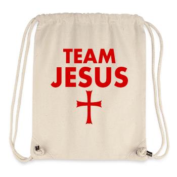 Team jesus kreuz - Stanley/Stella recycelter Gym Bag - Naturweiß - Vorne
