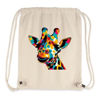 Girafe Pop Art - Sac à cordon recyclé Stanley/Stella - blanc naturel - Devant