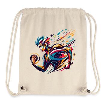 futuristischer Athlet in lebhaften Farben - Stanley/Stella recycelter Gym Bag - Naturweiß - Vorne