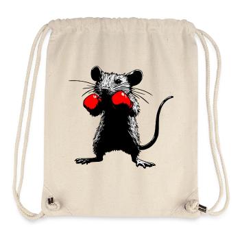Urban Fighter: Boxende Ratte - Stanley/Stella recycelter Gym Bag - Naturweiß - Vorne