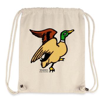 Wild duck Anas Boschas wild duck illustration - Stanley/Stella Recycled Gym Bag - natural - Front
