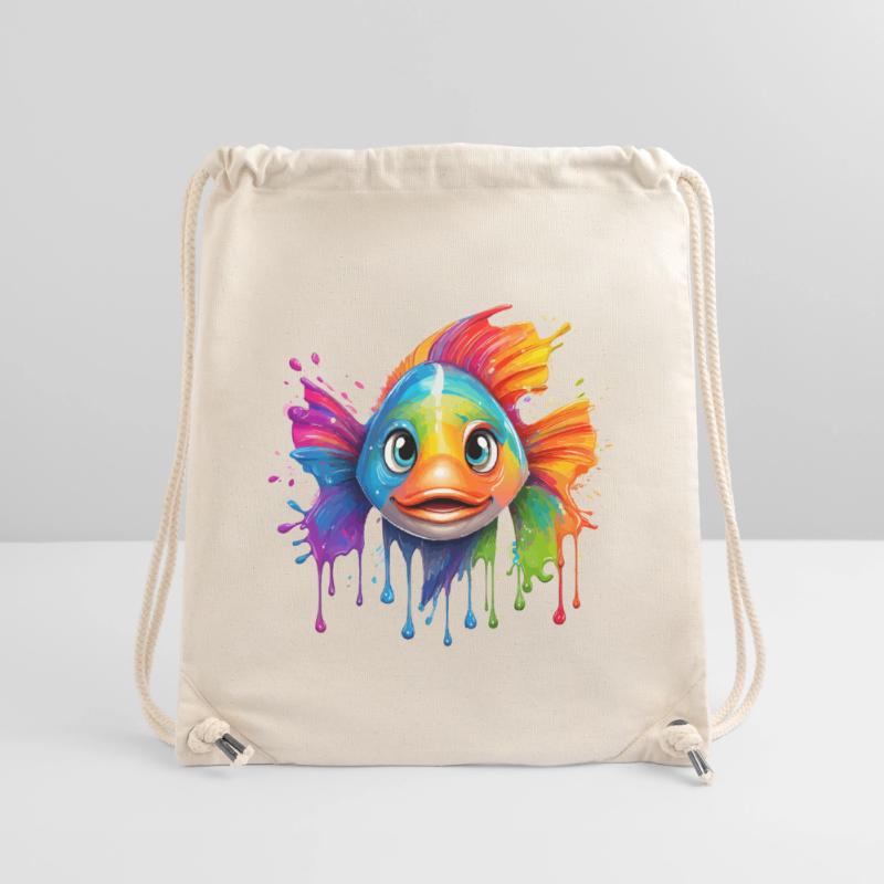 Buntfisch mit Farbexplosion Stanley/Stella recycelter Gym Bag
