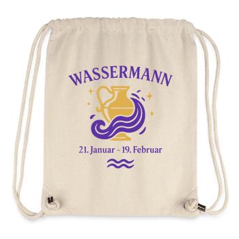 Sternzeichen Wassermann - Stanley/Stella recycelter Gym Bag - Naturweiß - Vorne