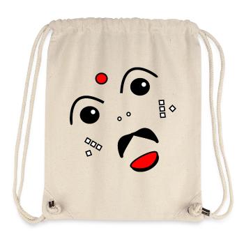 Face stylized - Stanley/Stella Recycled Gym Bag - natural - Front