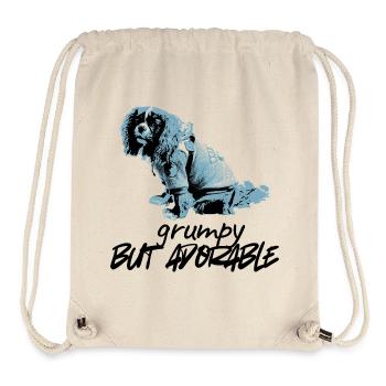 Blaues Hundeporträt im Stencil-Stil - Stanley/Stella recycelter Gym Bag - Naturweiß - Vorne