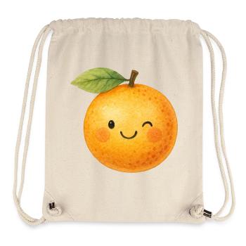 Kawaii Orange Fruit Kids Baby Motif Cute Fruit - Stanley/Stella Recycled Gym Bag - natural - Front