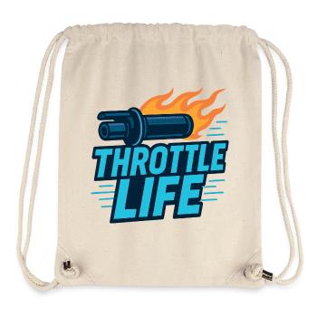 Throttle Life - Moto - Biker - Sac à cordon recyclé Stanley/Stella - blanc naturel - Devant