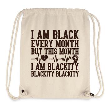 Blackity Black Month Heartbeat Fist - Stanley/Stella Recycled Gym Bag - natural - Front
