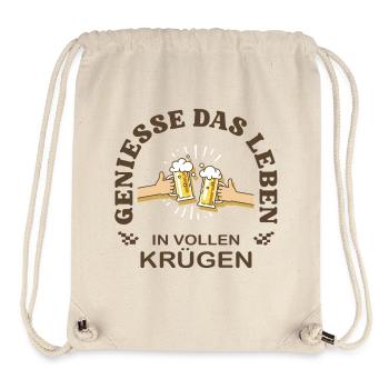 Enjoy Life – Cheers Beer Mug Saying - Stanley/Stella Recycled Gym Bag - natural - Front