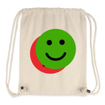 Overlapping Face Green-Red - Stanley/Stella Recycled Gym Bag - natural - Front
