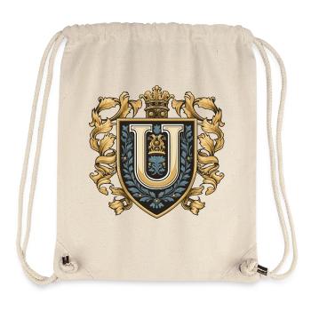 U Buchstabe Name Krone - Stanley/Stella recycelter Gym Bag - Naturweiß - Vorne